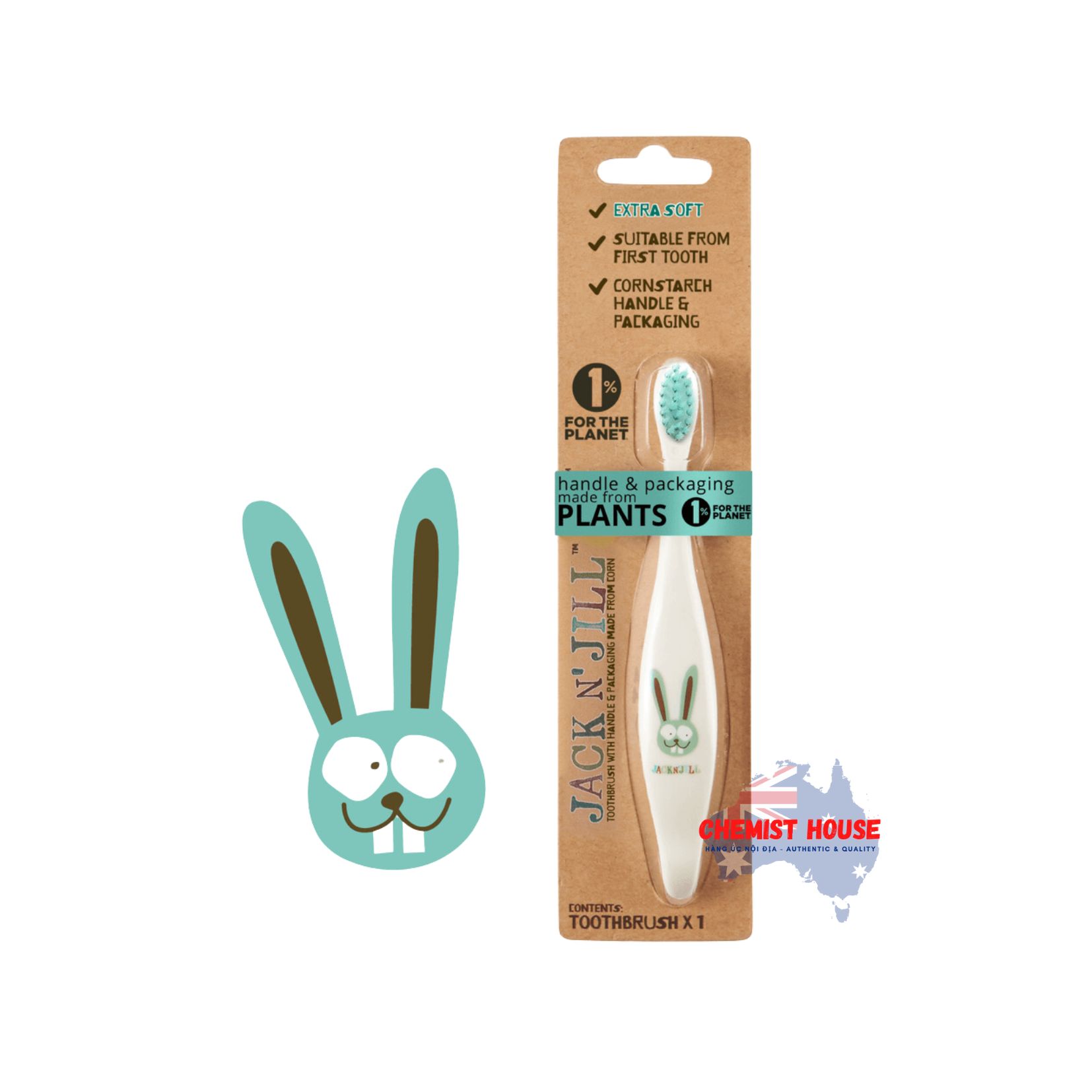 Bàn Chải Làm Từ Bắp Cho Bé BPA & PVC Free An Toàn Cho Bé Mới Mọc Răng