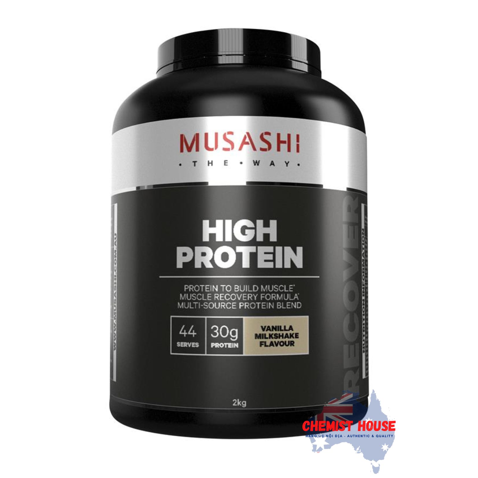 Bột Musashi High Protein Cao Musashi Phục Hồi Cơ & Tăng Cơ Vị Caramel Muối/Vanila/Chocolate - Musashi High Protein Salted Caramel/Vanila/Chocolate