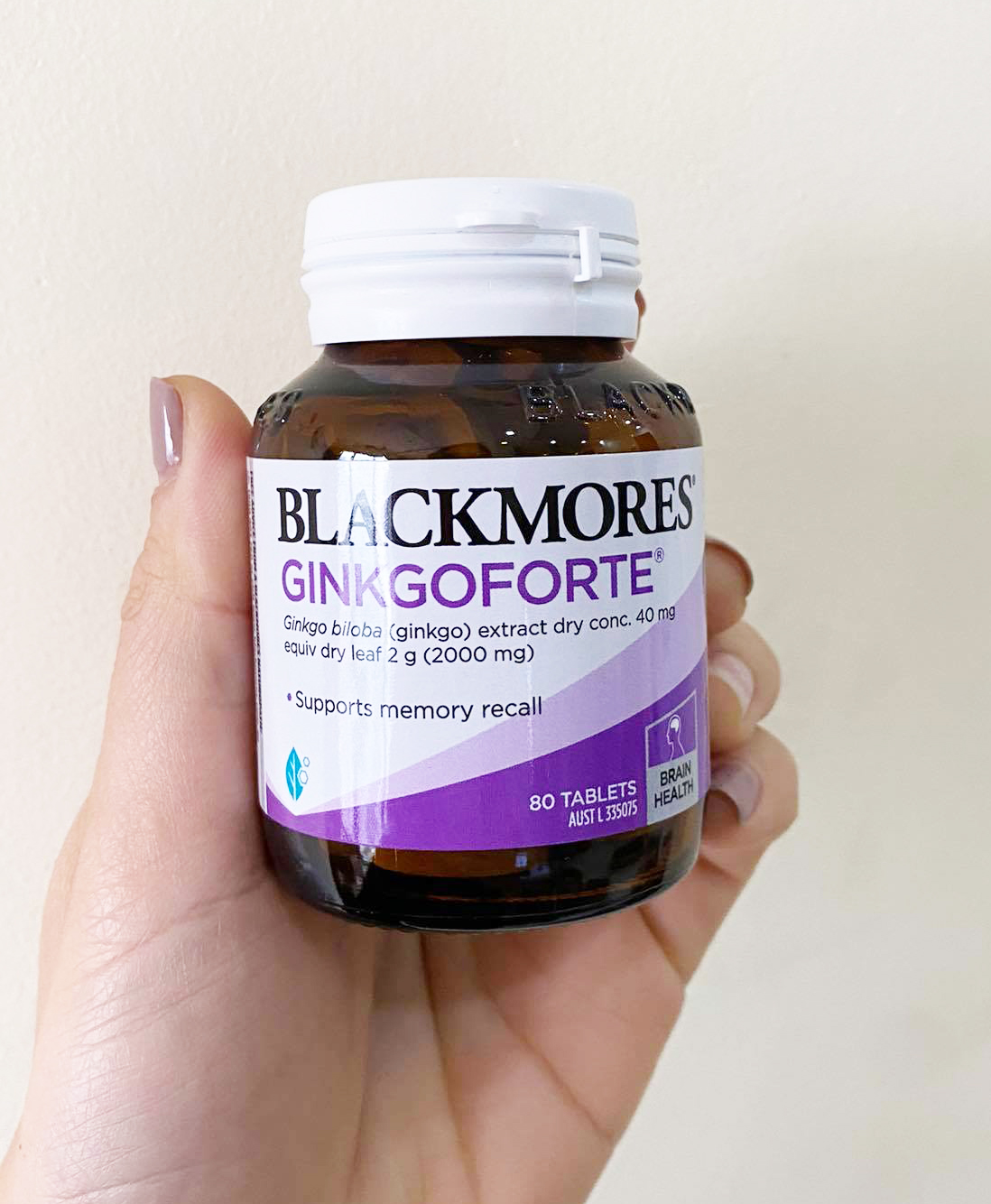 Viên uống bổ não, tăng cường trí nhớ Blackmores Ginkgo Forte 80 Tablets