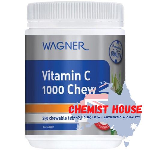 Wagner Vitamin C 1000 Chewable - Viên nhai bổ sung Vitamin C 250 viên
