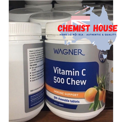 Wagner Vitamin C 1000 Chewable - Viên nhai bổ sung Vitamin C 250 viên