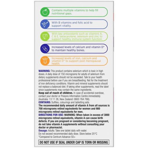 Centrum for Women 50+ vitamin tổng hợp cho nữ trên 50 - 90 Tablets
