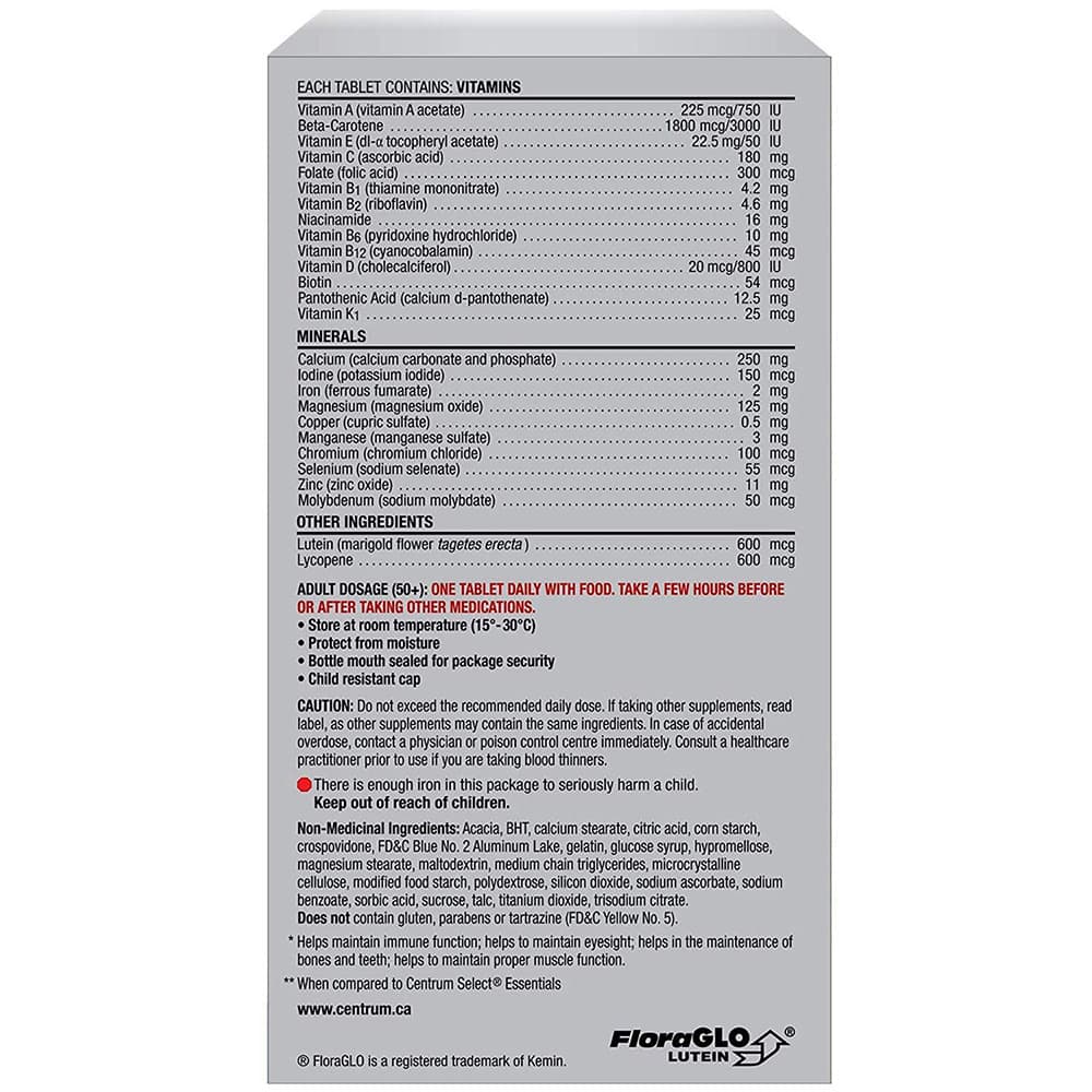 Vitamin cho nam trên 50 Centrum for Men 50+ 90 Tablets