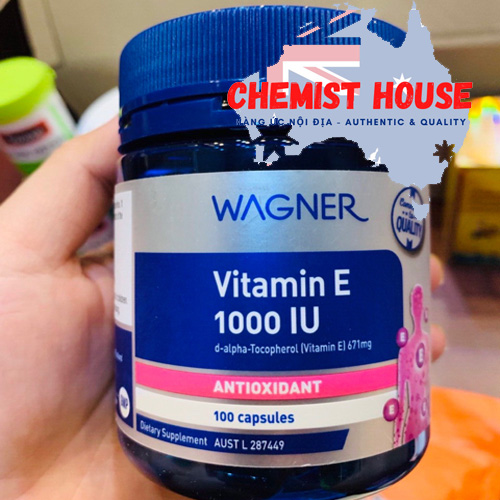 Wagner Vitamin E 1000IU - Viên uống bổ sung vitamin E tự nhiên 100 viên