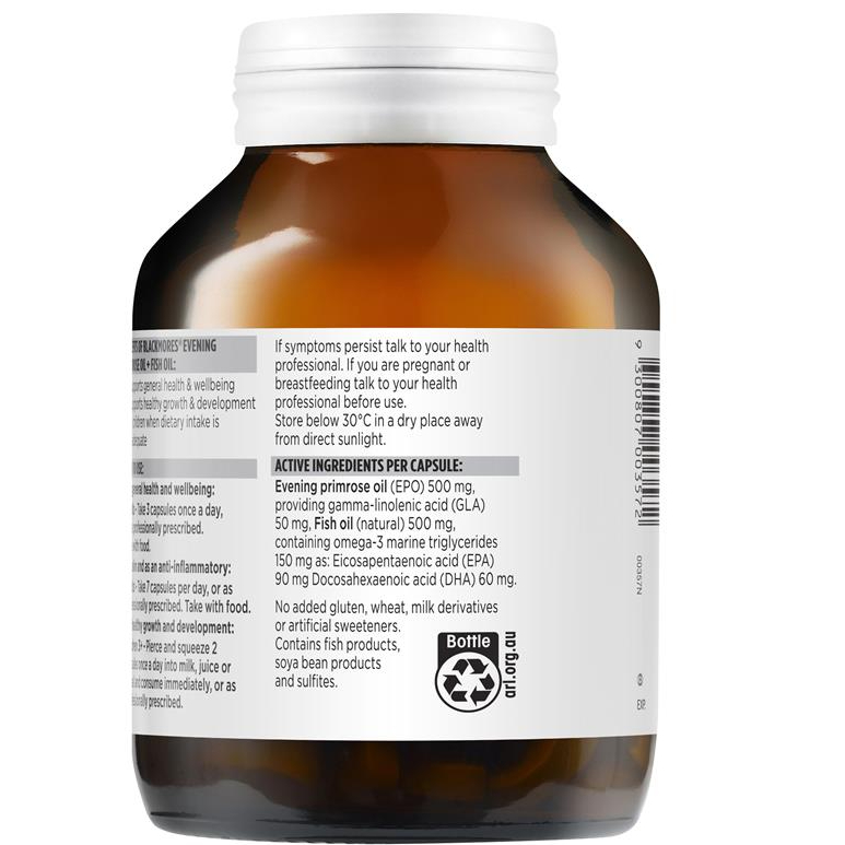 Tinh dầu hoa anh thảo+Dầu cá Úc -  Blackmores Evening Primrose Oil + Fish Oil 1000mg