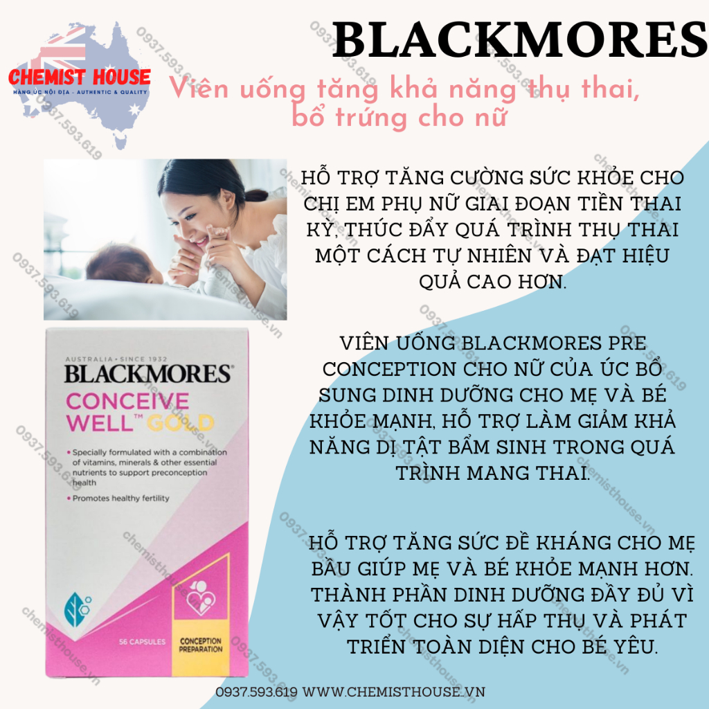 [Hàng chuẩn Úc] Combo Thụ Thai 3 món (Menevit + Hàu Oyster Plus + Blackmores Conceive Well Gold) HSD Xa