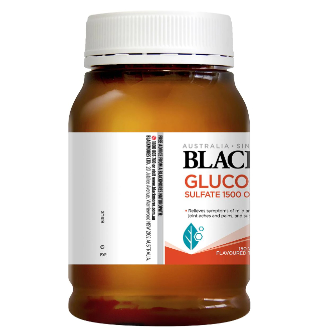 Viên uống hỗ trợ bổ sụn xương khớp Úc - Blackmores Glucosamine 1500mg giảm thái hóa đau khớp tăng dẻo dai 150 viên