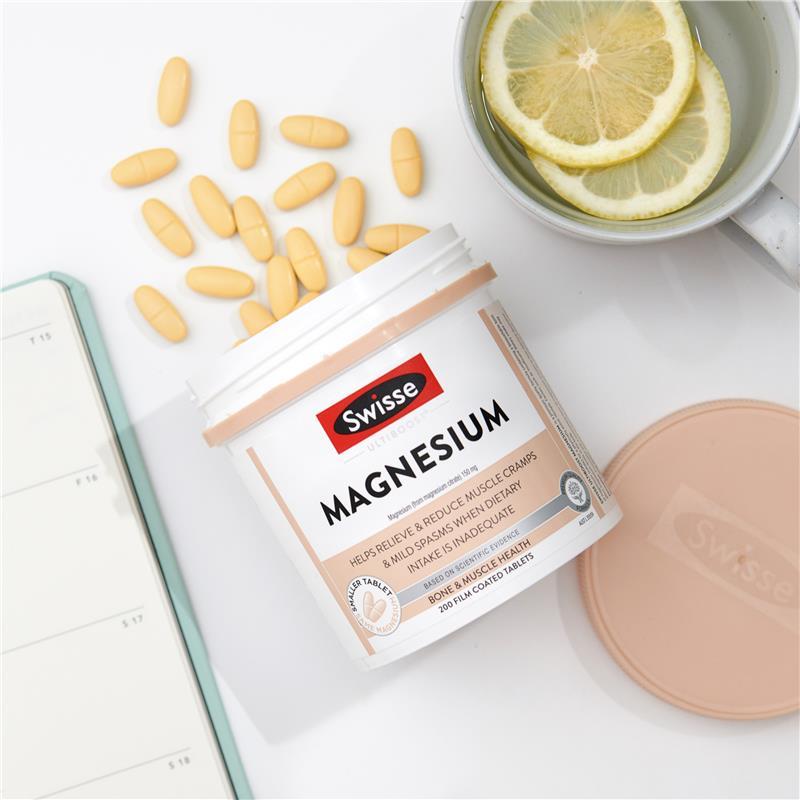 [Hàng Úc] Swisse Ultiboost Magnesium Viên Uống Bổ Sung Magie Tăng Cường Cơ Bắp Giảm Căng Thẳng Duy Trì Năng Lượng