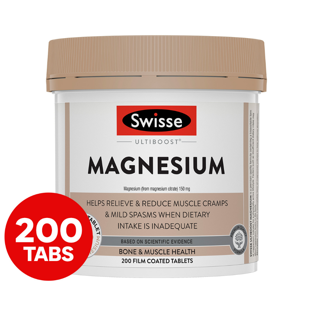 [Hàng Úc] Swisse Ultiboost Magnesium Viên Uống Bổ Sung Magie Tăng Cường Cơ Bắp Giảm Căng Thẳng Duy Trì Năng Lượng