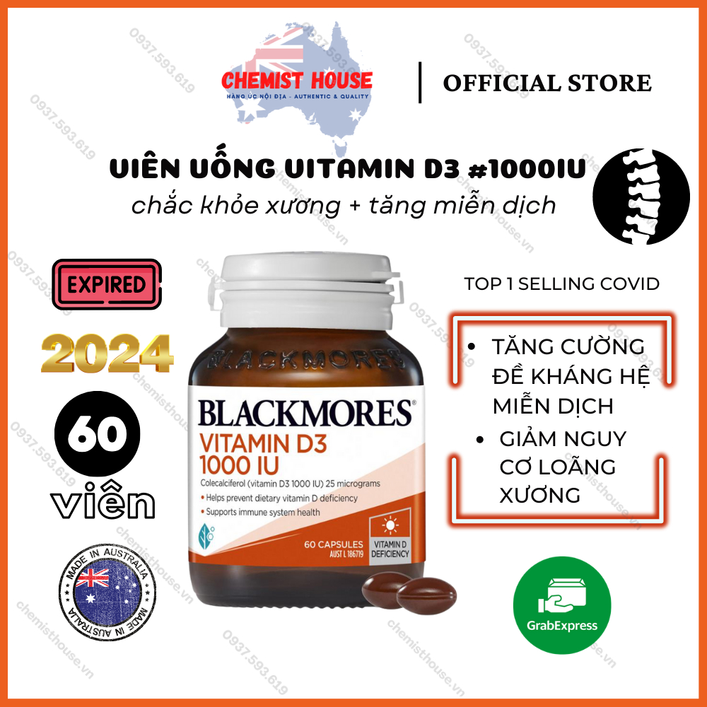Viên uống bổ sung Vitamin D3 ÚC Blackmores Vitamin D3 1000IU Bioglan Vitamin K2 + D3 Carusos Vitamin K2 + D3