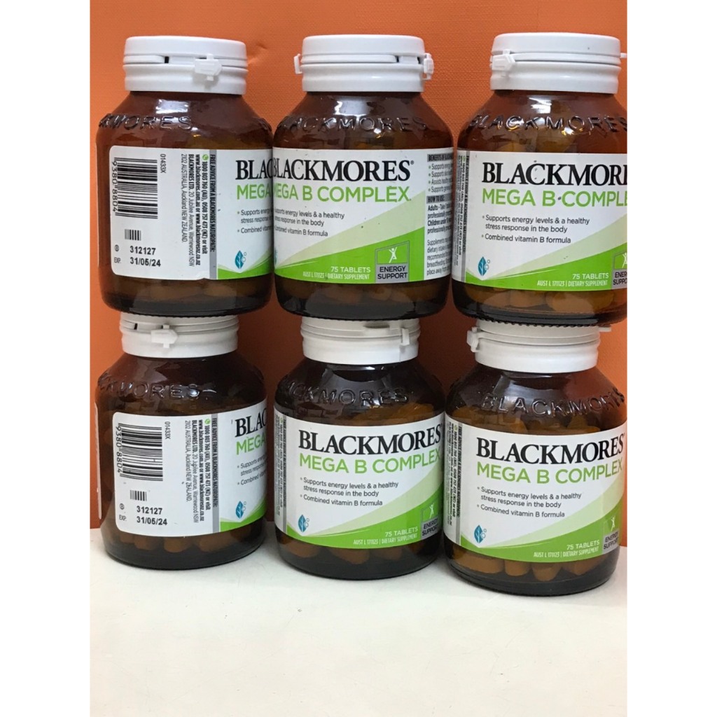 Viên Uống Tăng Cường Năng Lượng Vitamin Nhóm B - Blackmores Mega B Complex Energy Support Vitamin Phù Hợp Ăn Chay
