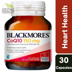 [Hàng Chuẩn ÚC] Viên uống hổ trợ/bổ tim mạch 30 viên - Blackmores CoQ10 150mg 300mg
