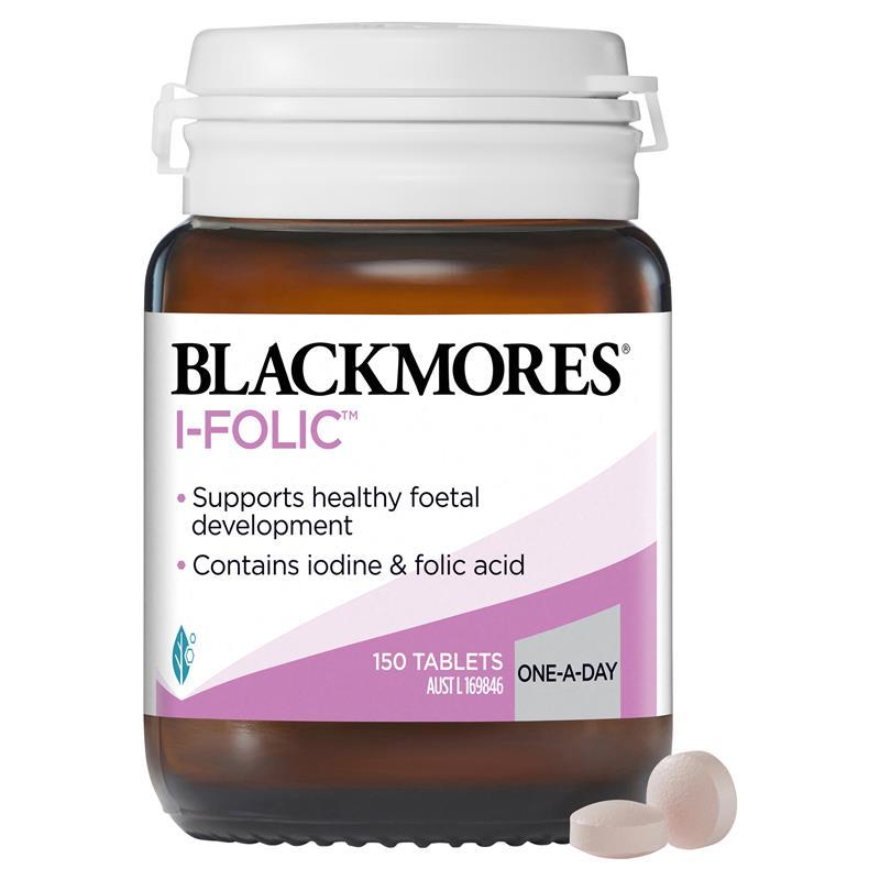 Blackmores I-Folic & Folate Viên Uống Bổ Sung Acid Folic Cho Phụ Nữ Mang Thai & Tăng Thụ Thai