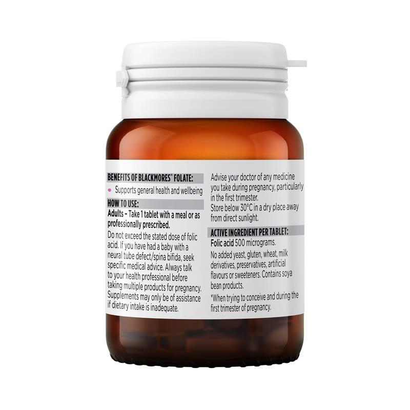 Blackmores I-Folic & Folate Viên Uống Bổ Sung Acid Folic Cho Phụ Nữ Mang Thai & Tăng Thụ Thai