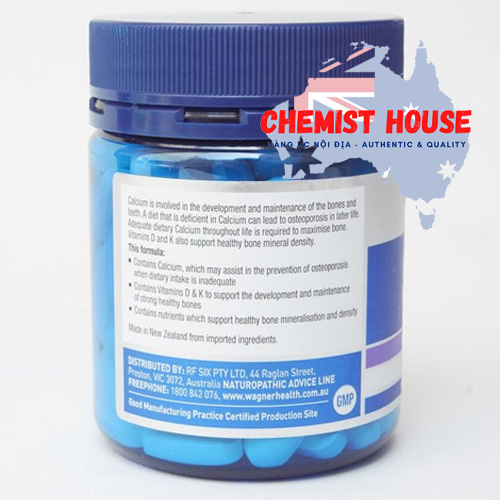 Wagner Calcium + Vitamin D + K - Viên uống bổ sung Canxi - Vitamin D & K 100 viên