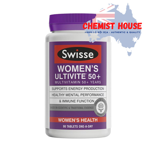 Swisse Women's Ultivite 50+ Multivitamin 90 Tablets - Vitamin tổng hợp cho phụ nữ trên 50 tuổi