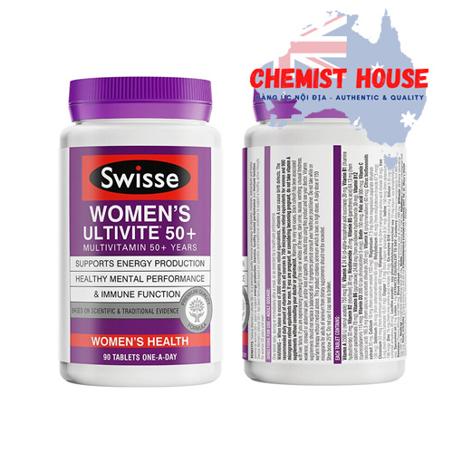 Swisse Women's Ultivite 50+ Multivitamin 90 Tablets - Vitamin tổng hợp cho phụ nữ trên 50 tuổi