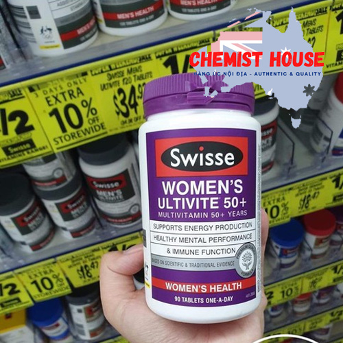 Swisse Women's Ultivite 50+ Multivitamin 90 Tablets - Vitamin tổng hợp cho phụ nữ trên 50 tuổi