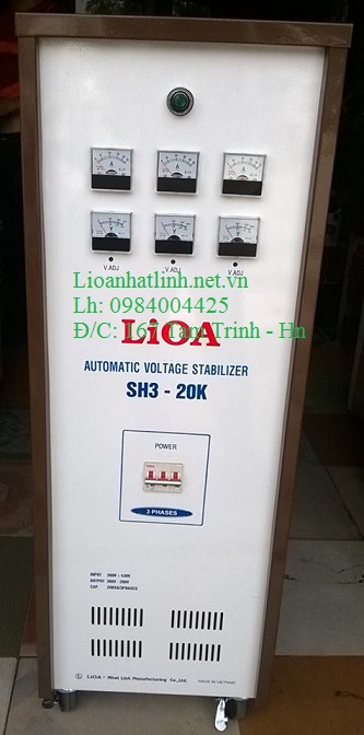 ỔN ÁP LIOA 20KVA 3 PHA MODEL SH3 - 20K NĂM 2016