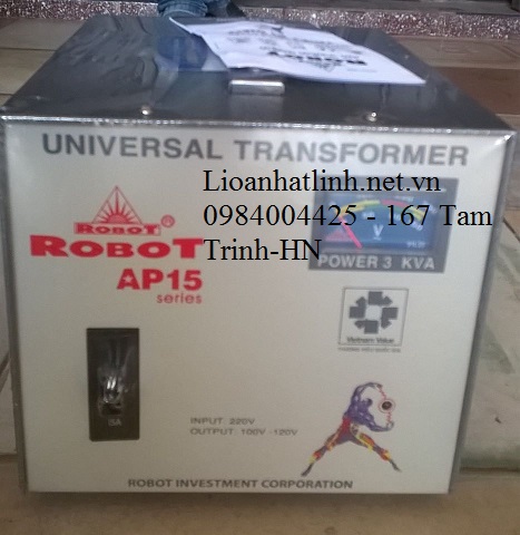 BIẾN ÁP ROBOT 3KVA 1 PHA