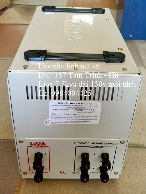 PHÍA SAU ỔN ÁP LIOA 7.5KVA SH - 7500 II