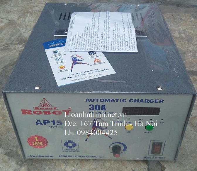 NẠP ẮC QUY ROBOT 30A TỰ ĐỘNG ĐỜI 2018