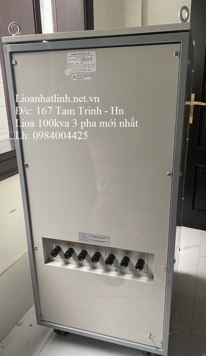 phía sau ổn áp lioa 100kva 3 pha