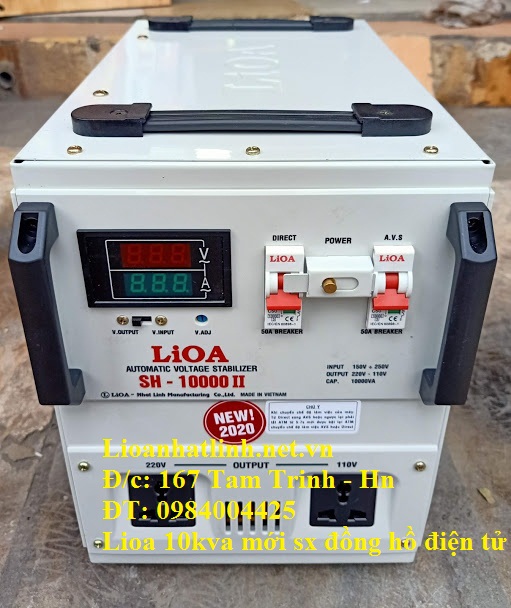 ỔN ÁP LIOA 10KVA SH - 10000 II ĐỒNG HỒ ĐIỆN TỬ