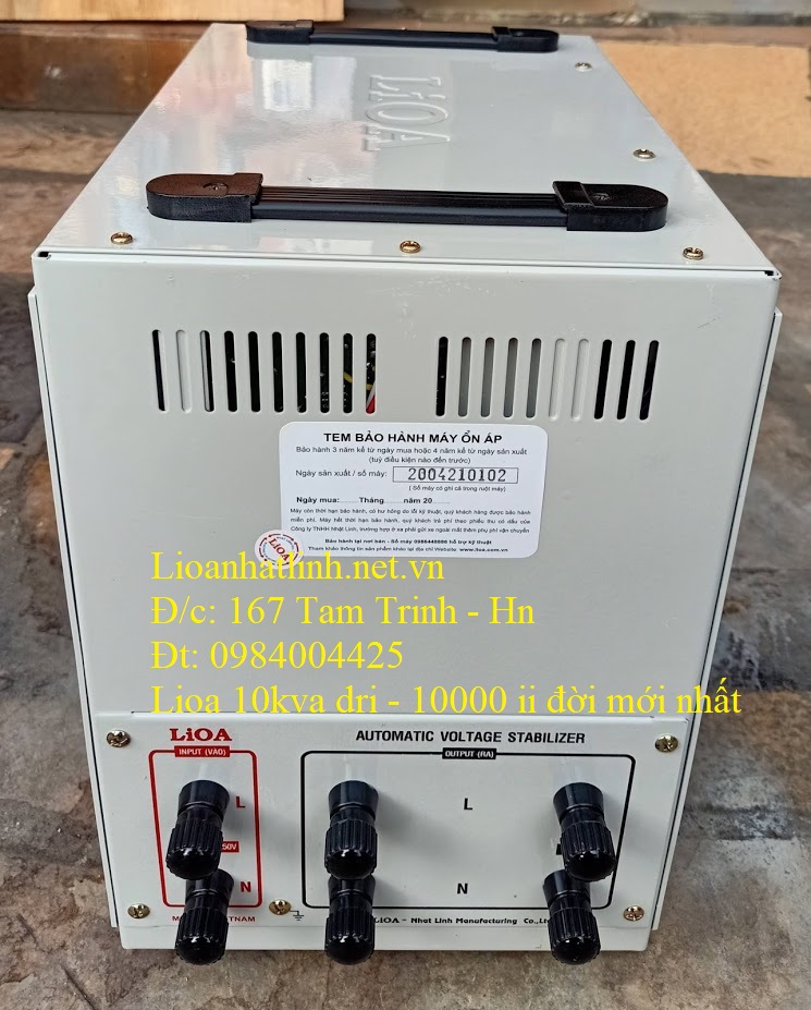 PHÍA SAU ỔN ÁP LIOA 10KVA 1 PHA