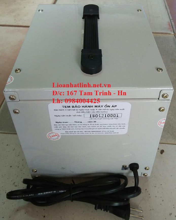 PHÍA SAU ỔN ÁP LIOA 1KVA DRI - 1000 II
