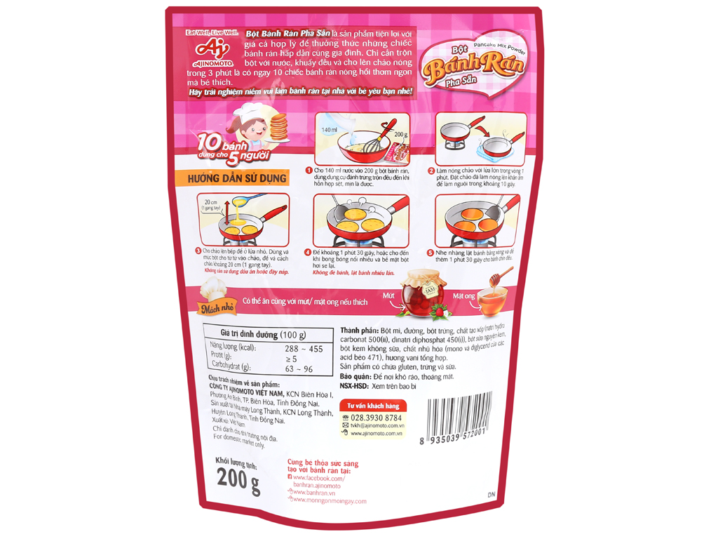 Bột Bánh Rán Ajinomoto Vị Truyền Thống Gói 200G Huymart247.Com
