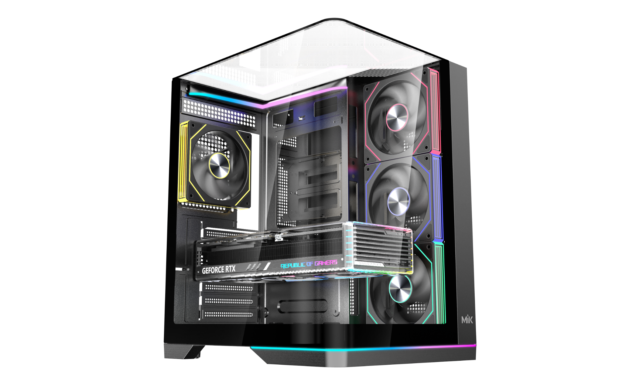 VỎ CASE MIK G8 NOVA X BLACK (MÀU ĐEN/ ATX/ KÍNH CONG/ LED ARGB)