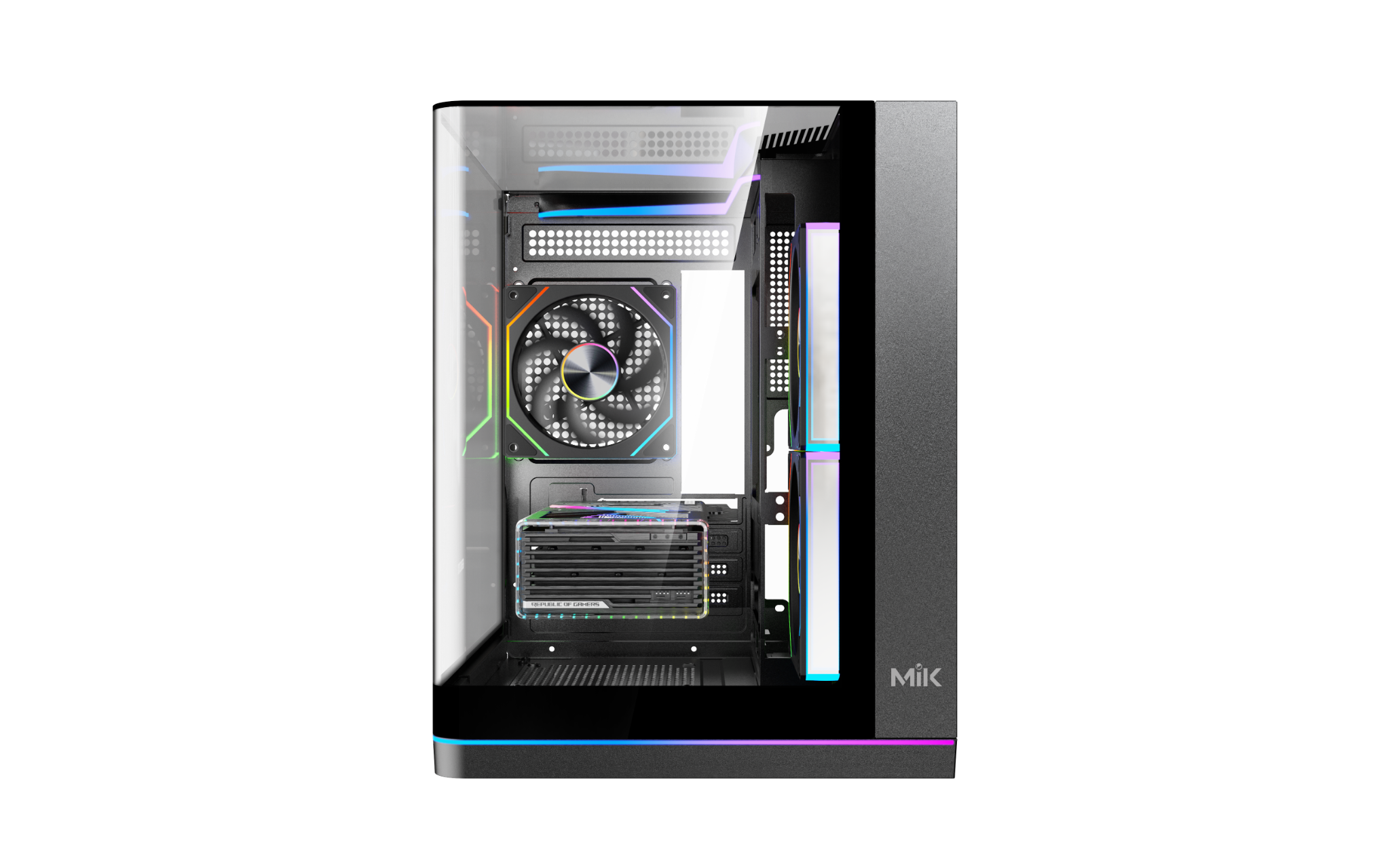 VỎ CASE MIK G8 NOVA M BLACK (MÀU ĐEN/ M-ATX/ KÍNH CONG/ LED ARGB)