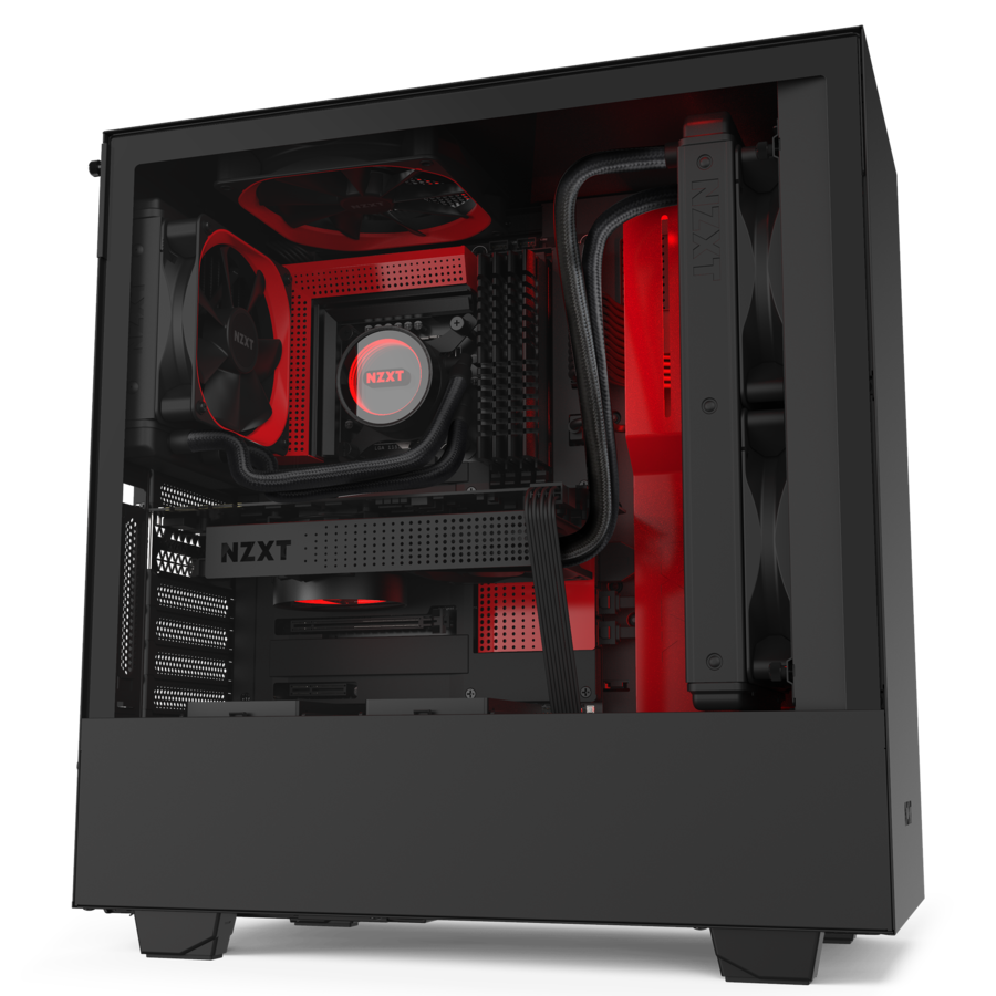 VỎ CASE NZXT H510I ĐEN ĐỎ (Mini-ITX, MicroATX, ATX)