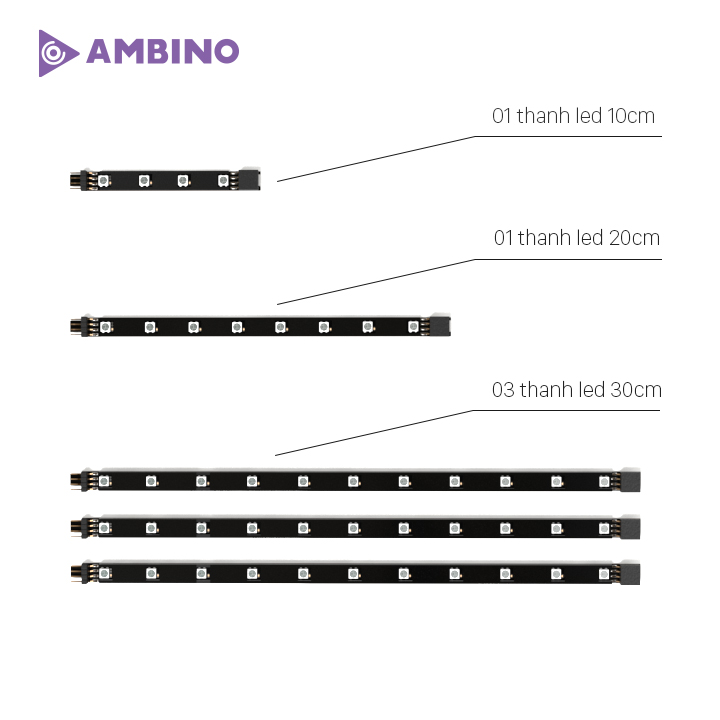 Bộ led dán cạnh bàn Ambino Edge