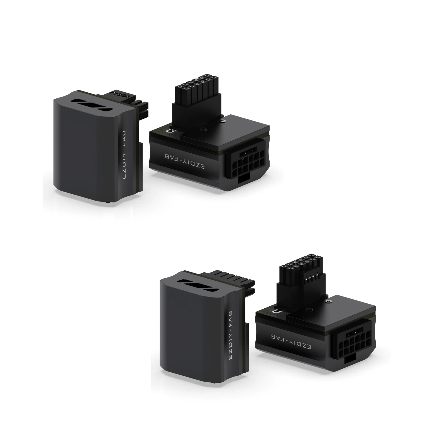 Đầu đảo góc nguồn EZDIY-FAB SHIELD 12VHPWR 600W GPU POWER ADAPTER 90 Degrees BLACK (MÀU ĐEN)