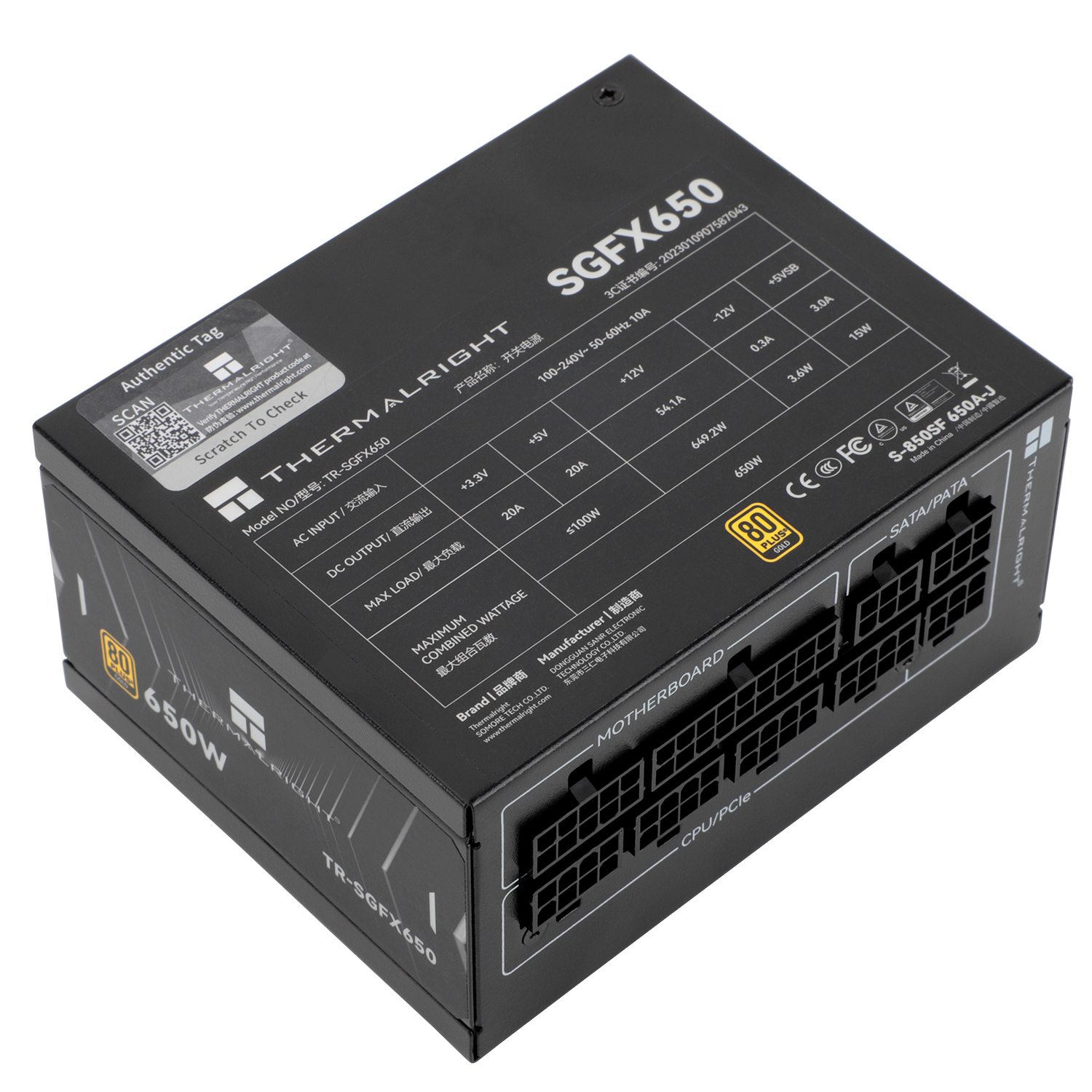 NGUỒN THERMALRIGHT TR-SGFX 650 (SFX/ MÀU ĐEN/ FULL MODULAR/ 650W)