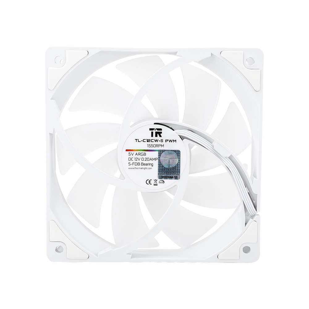 QUẠT TẢN NHIỆT THERMALRIGHT TL-C12CW-S WHITE ARGB (MÀU TRẮNG/ 120MM/ NOBOX)