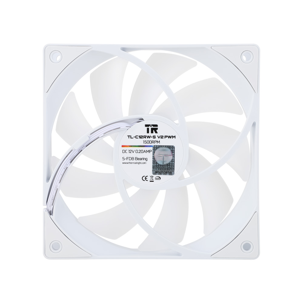 QUẠT TẢN NHIỆT THERMALRIGHT TL-C12RW-S REVERSE WHITE ARGB (MÀU TRẮNG/ 120MM/ CÁNH NGƯỢC/ NOBOX)