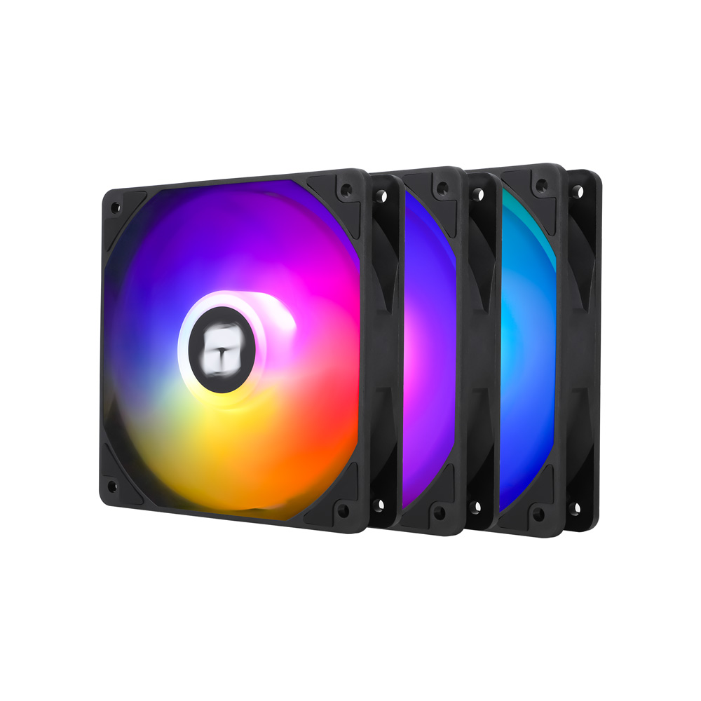 QUẠT TẢN NHIỆT THERMALRIGHT TL-C12C-S X3 BLACK ARGB (MÀU ĐEN/ 120MM/ BỘ 3 QUẠT)