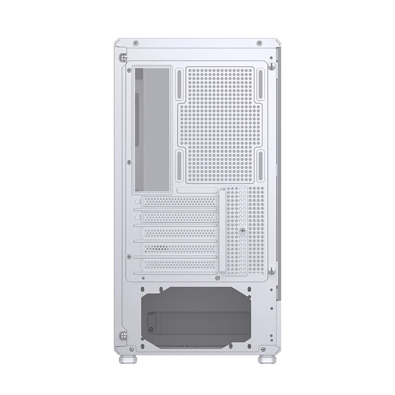 VỎ CASE JONSBO D200 WHITE (M-ATX/ MÀU TRẮNG KÍNH CONG/ KHÔNG KÈM FAN)