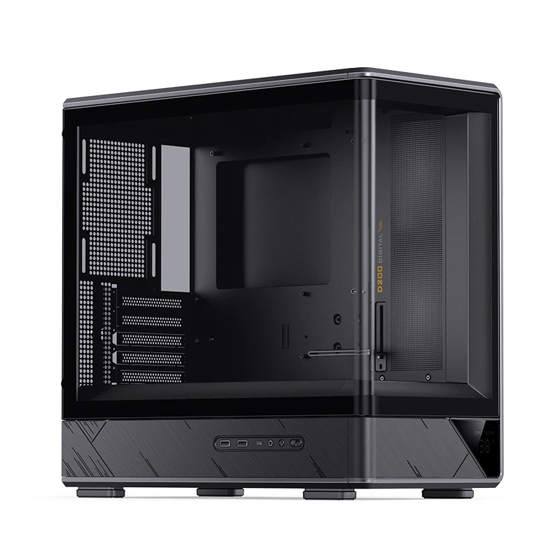 VỎ CASE JONSBO D200 BLACK (M-ATX/ MÀU ĐEN/ KÍNH CONG/ KHÔNG KÈM FAN)