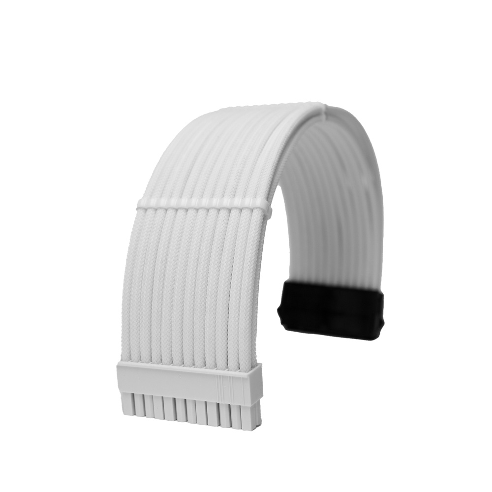 DÂY NỐI DÀI BỌC LƯỚI 2D SLEEVE CUSTOM CABLE PREMIUM WHITE - 24PIN (MÀU TRẮNG/16AWG)