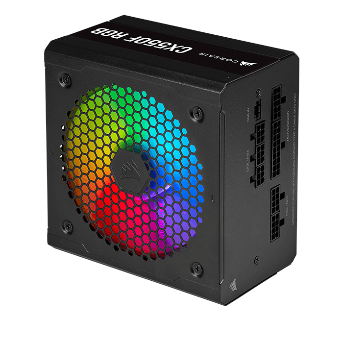 NGUỒN MÁY TÍNH CORSAIR CX550F RGB BLACK (80 PLUS BRONZE/MÀU ĐEN/ FULL MODUL)