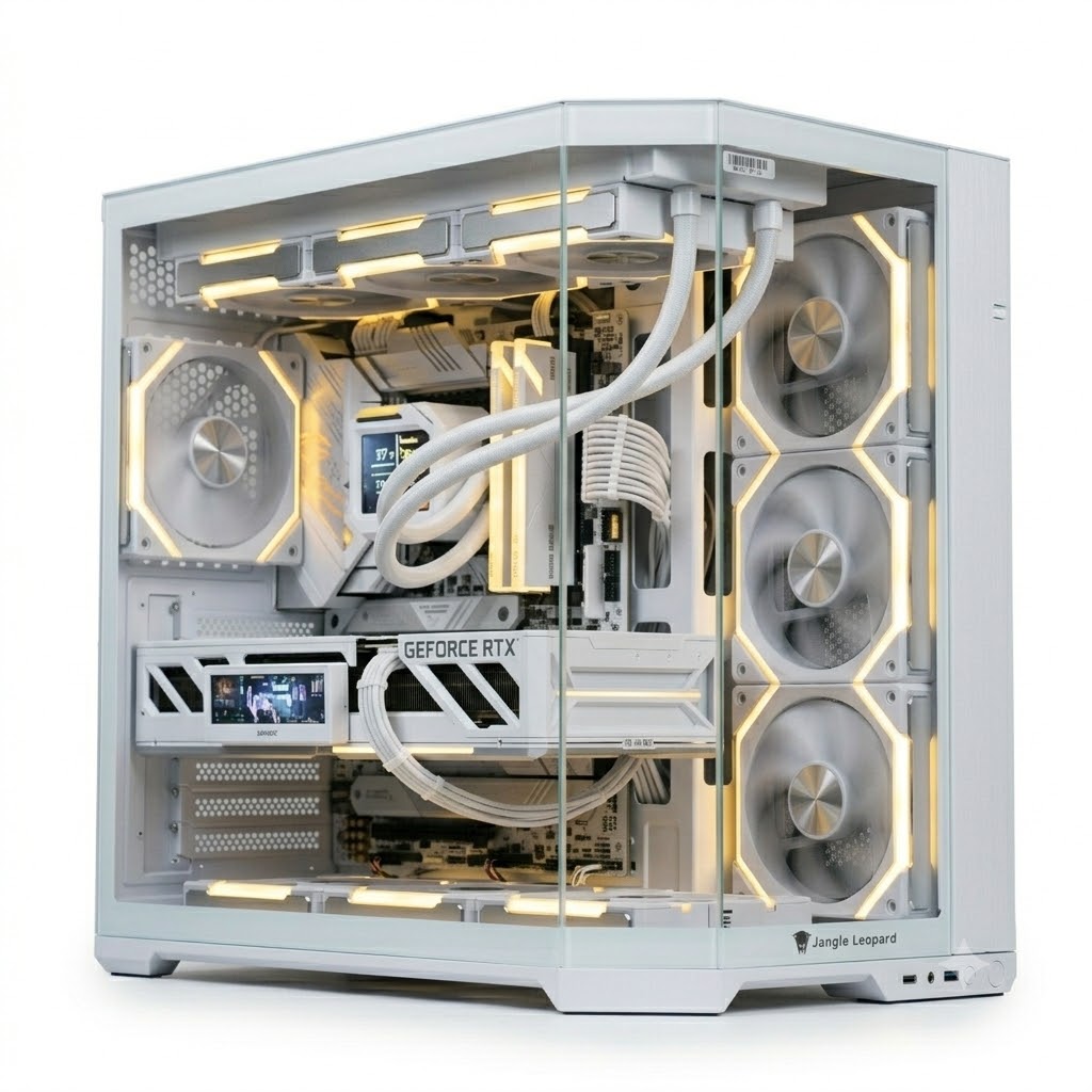 VỎ CASE MÁY TÍNH JUNGLE LEOPARD AS-01 WHITE (MÀU TRẮNG/ ATX/ KHÔNG KÈM QUẠT)