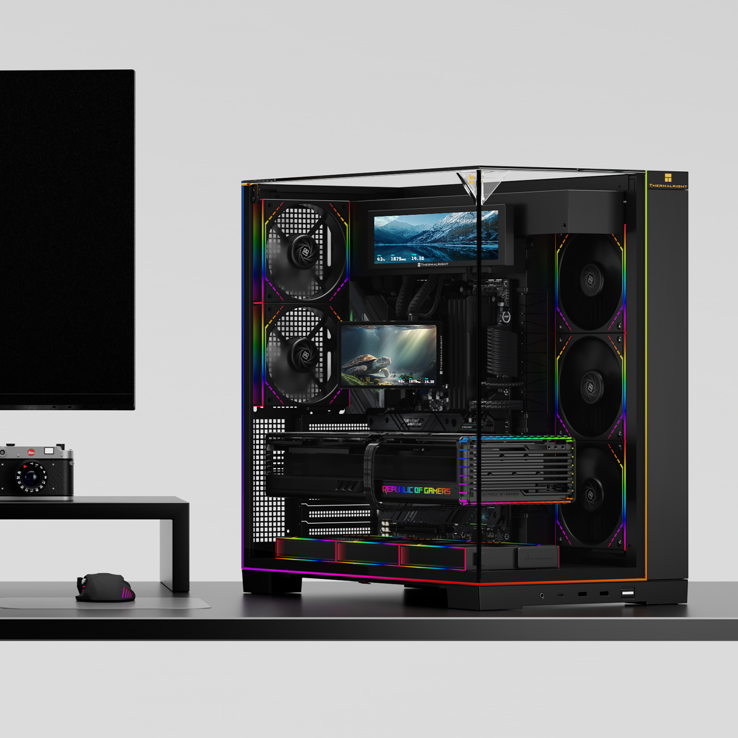 TẢN NHIỆT NƯỚC AIO THERMALRIGHT LEVITA VISION 360 ARGB BLACK (MÀU ĐEN/ MÀN CONG)