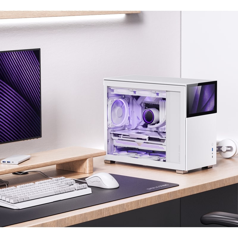 VỎ CASE JONSBO D31 STD SC WHITE (MINI TOWER/ MÀU TRẮNG/ MÀN HÌNH PHỤ 8")