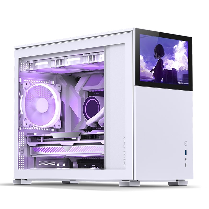 VỎ CASE JONSBO D31 STD SC WHITE (MINI TOWER/ MÀU TRẮNG/ MÀN HÌNH PHỤ 8")