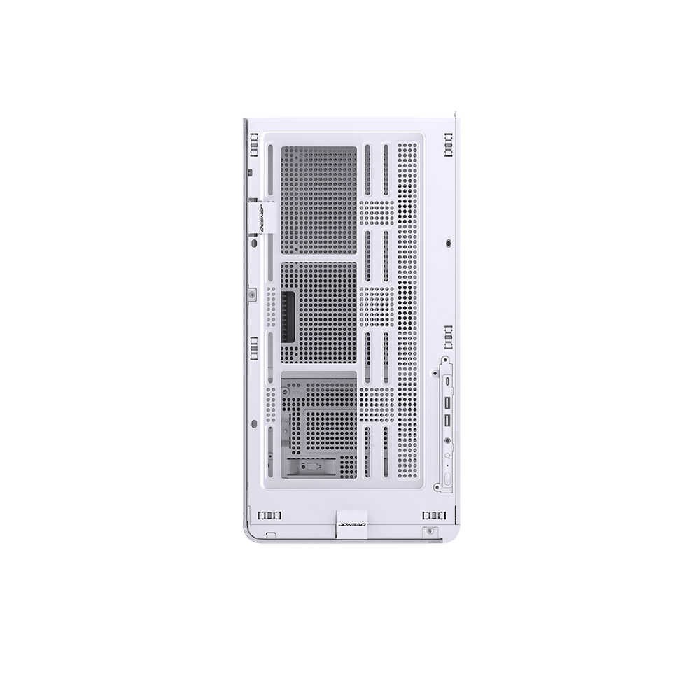 Vỏ Case JONSBO D300 White ( MATX, Màu Trắng, Kính Cong)