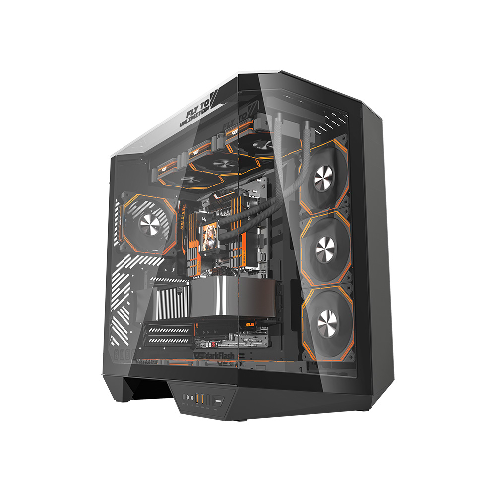 VỎ CASE DARKFLASH DY470 BLACK (ATX/ MID TOWER/ MÀU ĐEN)